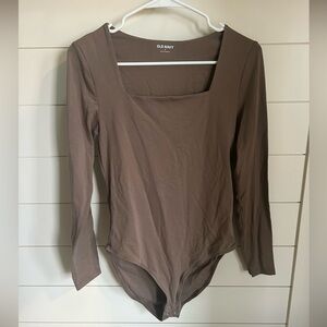 Old Navy Chocolate Long Sleeve Bodysuit